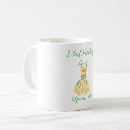 Ich friere nur die Liebe Alpacas ok Kaffeetasse (Vorderseite Links)