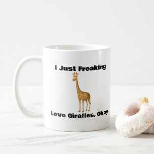 Ich friere nur Giraffen von Liebe, okay, Kaffee-Ta Kaffeetasse