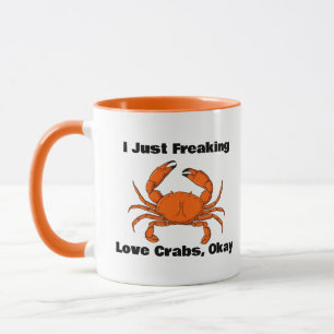 Ich friere nur Liebe Crabs, okay, Crab Coffee Tass Tasse