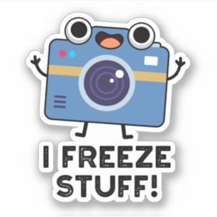 Ich friere Stuff Funny Camera Puff Aufkleber
