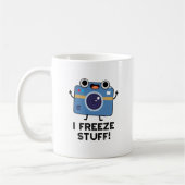 Ich friere Stuff Funny Camera Puff Kaffeetasse (Links)