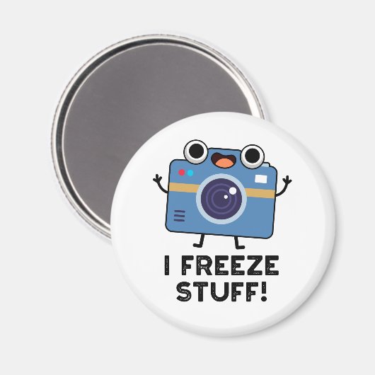 Ich friere Stuff Funny Camera Puff Magnet (Vorderseite/Rückseite)