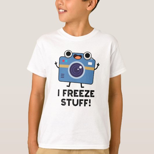 Ich friere Stuff Funny Camera Puff T-Shirt (Vorderseite)
