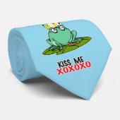 Ich Frosch-Prinz Kiss Me XOXOXO Tie Krawatte (Gerollt)