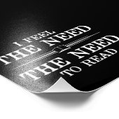 Ich fühle die Notwendigkeit zu lesen Fotodruck (Ecke)