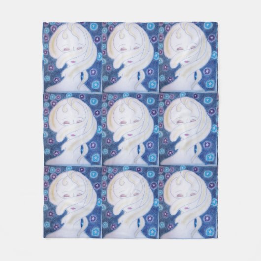 Ich fühle mein Universum Fleecedecke (Vorderseite)