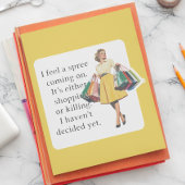 Ich fühle mich als Spree Funny Retro Hausfrau Aufkleber