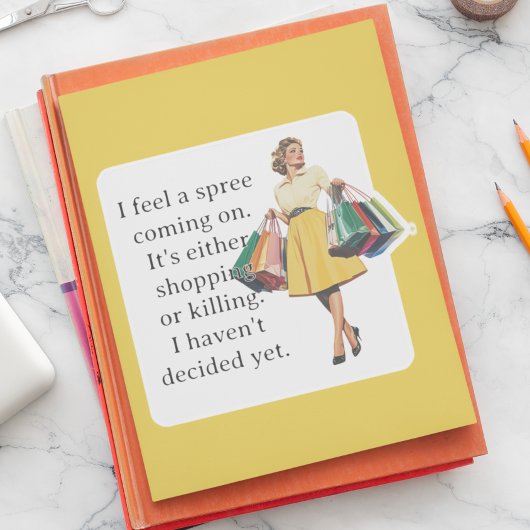 Ich fühle mich als Spree Funny Retro Hausfrau Aufkleber