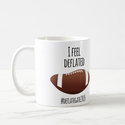 Ich fühle mich deflated.. Deflate Gate 2015 Kaffee Kaffeetasse (Links)
