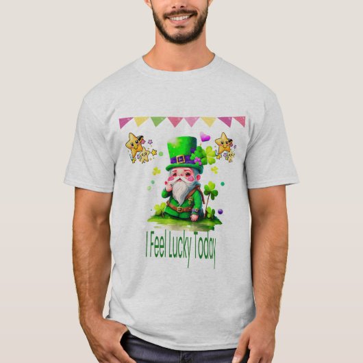 Ich fühle mich glücklich heute - St. Patrick's Day T-Shirt (Vorderseite)