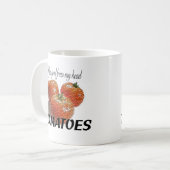 Ich fühle mich gut von meinen Haupt-TOMATEN Kaffeetasse (Vorderseite Links)