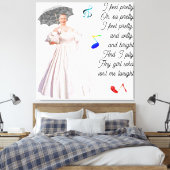 Ich fühle mich Hübsch geätzt Canvas Print Leinwanddruck (Insitu (Schlafzimmer))