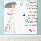 Ich fühle mich Hübsch geätzt Canvas Print Leinwanddruck (Insitu (Holzboden))