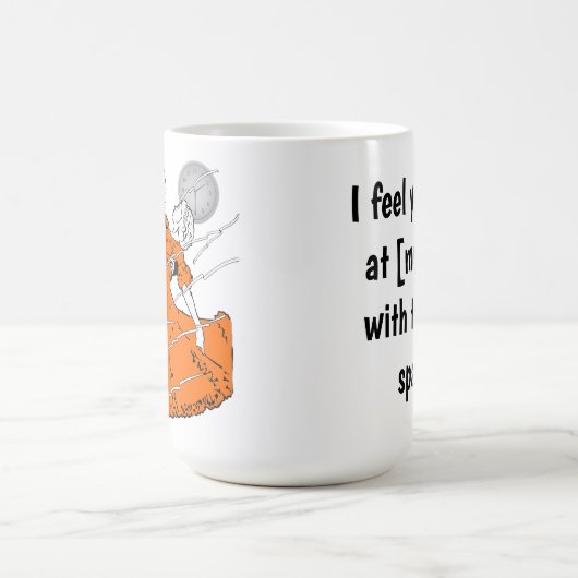 Ich fühle mich jugendlich in [meinem Alter] Anpass Kaffeetasse (Mittel)
