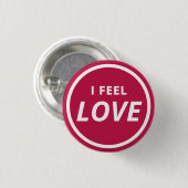 Ich fühle mich Liebe Rot kommunizierende Gefühle Button (Vorne & Hinten)