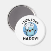 Ich fühle mich Seife glücklich Funny Happy Soap Pu Magnet (Vorderseite/Rückseite)