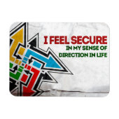 "Ich fühle mich sicher" Motivation Affirmation Fle Magnet (Horizontal)