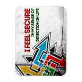 "Ich fühle mich sicher" Motivation Affirmation Fle Magnet (Vertikal)