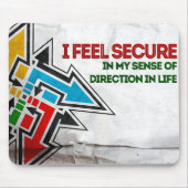 "Ich fühle mich sicher" Motivation Affirmation Mousepad (Vorne)