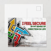 "Ich fühle mich sicher" Motivation Affirmation Postkarte (Vorne/Hinten)