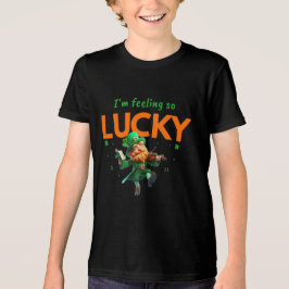 Ich fühle mich so glücklich - Kleeblatt & Leprecha Tri-Blend Shirt