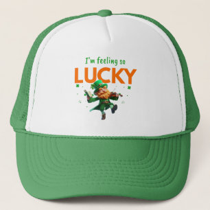 Ich fühle mich so glücklich tanzender Leprechaun S Truckerkappe