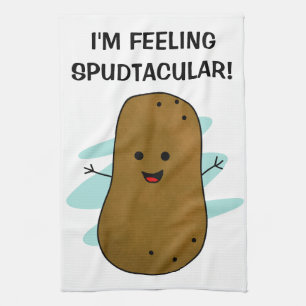 Ich fühle mich spudtakulär Kartoffel  Geschirrtuch