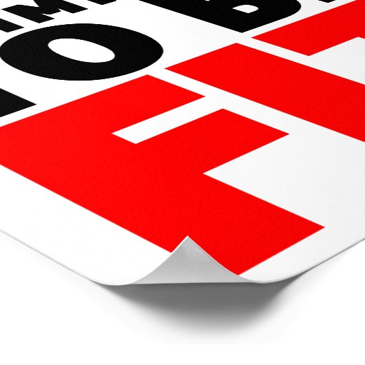 Ich fühle mich verpflichtet, Fit zu sein Poster (Ecke)