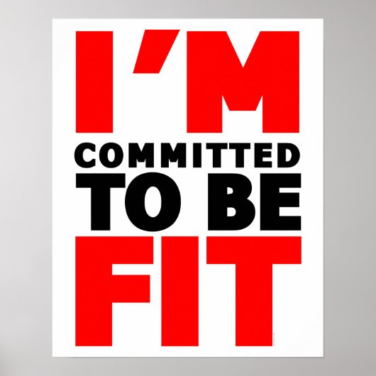 Ich fühle mich verpflichtet, Fit zu sein Poster (Vorne)