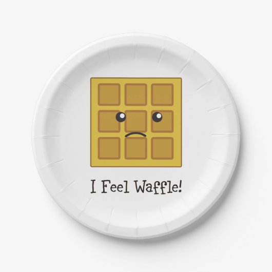 Ich fühle mich Waffel! Pappteller (Vorderseite)