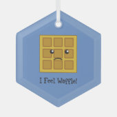 Ich fühle mich Waffle Ornament Aus Glas (Vorderseite)