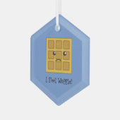 Ich fühle mich Waffle Ornament Aus Glas (Vorderseite Links)