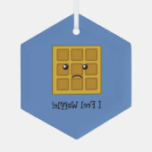 Ich fühle mich Waffle Ornament Aus Glas (Rückseite)