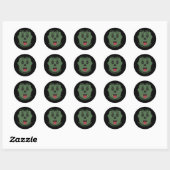 Ich fühle mich wie ein hirnloser Zombie-Sticker Runder Aufkleber (Blatt)
