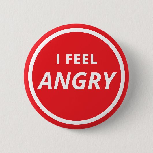 Ich fühle mich wütend Mutism Red Emotion Button (Vorderseite)