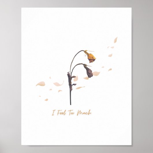 Ich fühle zu viel_ Soft Emotional Wall Art Poster (Vorne)
