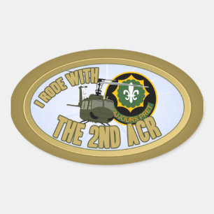 Ich fuhr mit der 2. ACR Ovaler Aufkleber