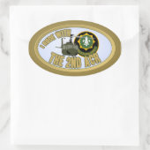 Ich fuhr mit der 2. ACR Ovaler Aufkleber (Tasche)