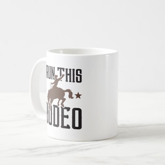 Ich führe dieses Rodeo Kaffeetasse (Vorderseite Links)