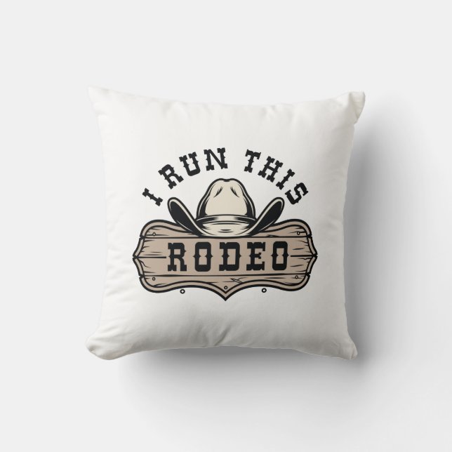 Ich führe dieses Rodeo Kissen (Vorderseite)