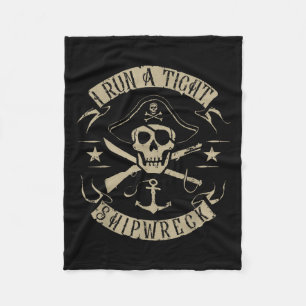 Ich führe ein kurzes Schiffswrack-Funny Pirate-Zit Fleecedecke