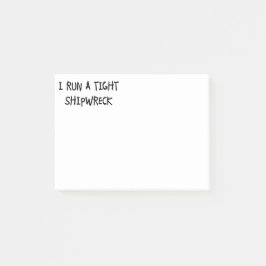 Ich führe ein strenges Schiffswrack aus Post-it Klebezettel