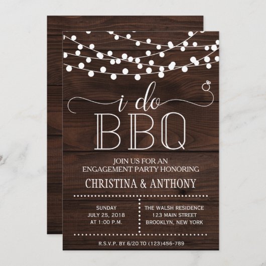 Ich führe eine Einladung zur GRILLEN-Engagement-Pa (Vorne/Hinten)