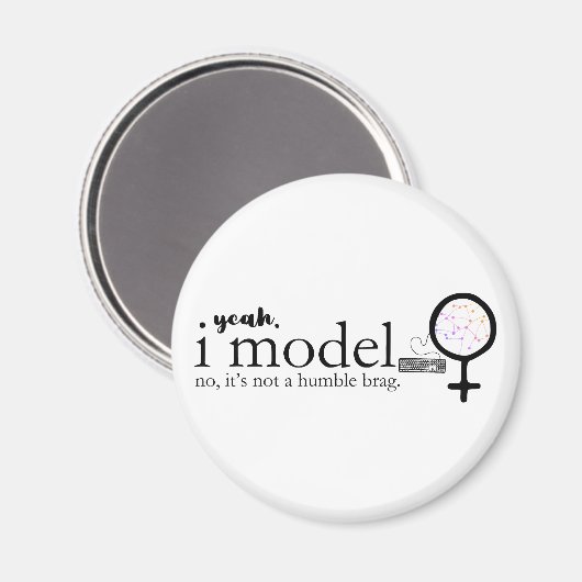 Ich führe Frauen in Technik Magnet (Vorderseite/Rückseite)