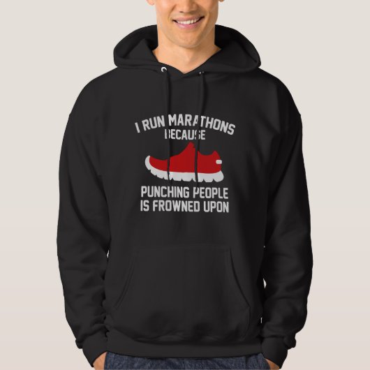 Ich führe Marathons aus Hoodie (Vorderseite)