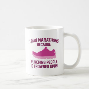 Ich führe Marathons aus Kaffeetasse