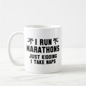 Ich führe Marathons aus Kaffeetasse (Links)