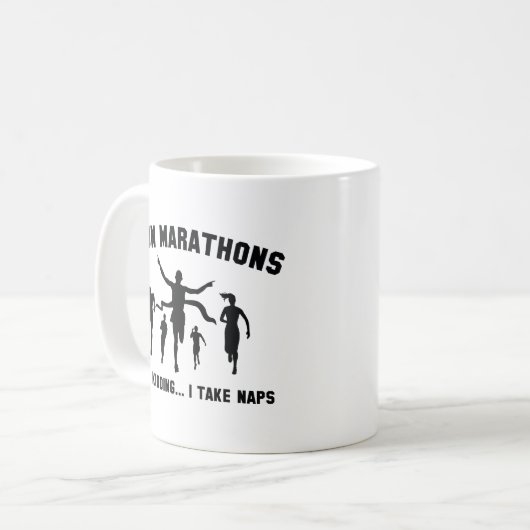 Ich führe Marathons aus Kaffeetasse (Vorderseite Links)