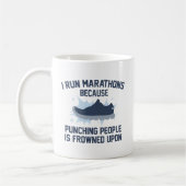 Ich führe Marathons aus Kaffeetasse (Links)