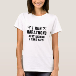 Ich führe Marathons aus T-Shirt